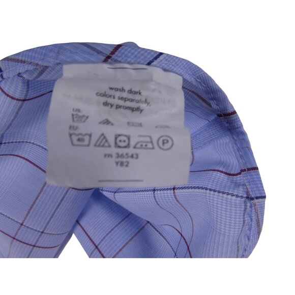 Eagle Shirtmakers Stretch Collar Men's‎ Long-Sleeve Dress Shirt Size 18 34/35 - Picture 4 of 6